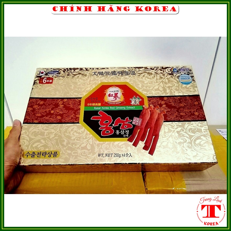 Cao hồng sâm Kanghwa hàn quốc, hộp 4 lọ - Cao sâm hàn quốc Korean 6 Years Red Ginseng Extract, tranglinh