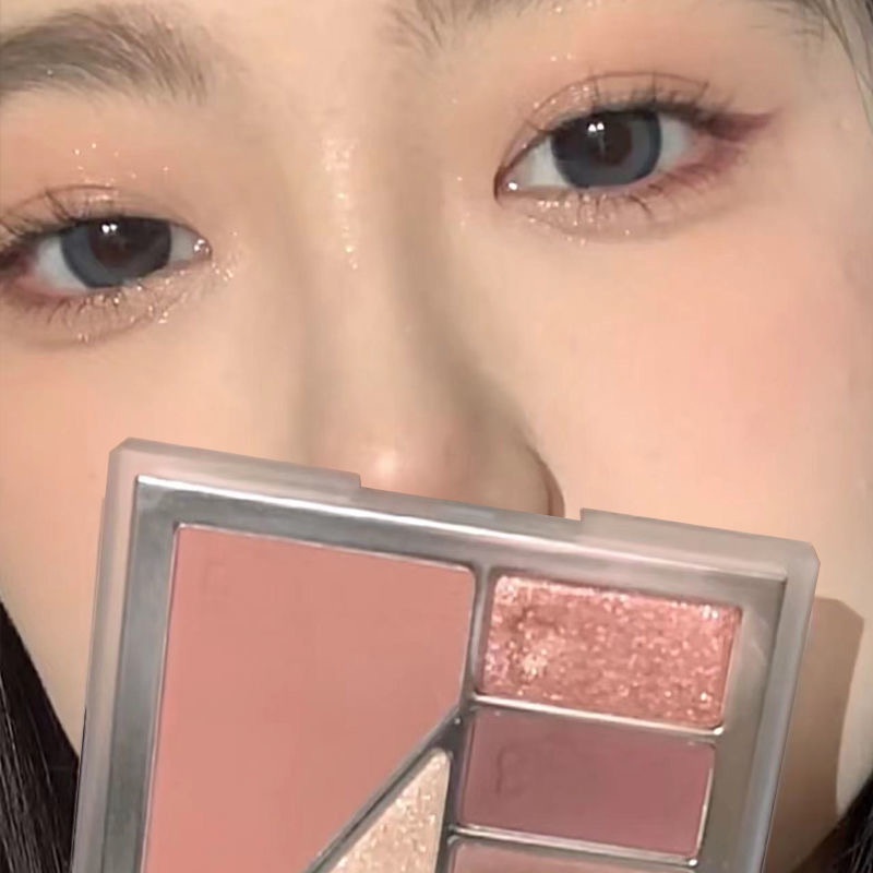 Bảng Phấn Mắt Callcall Ling Sáu Màu Sắc Tố Ngọc Trai Sữa Màu Đất Lấp Lánh Dành Cho Học Sinh