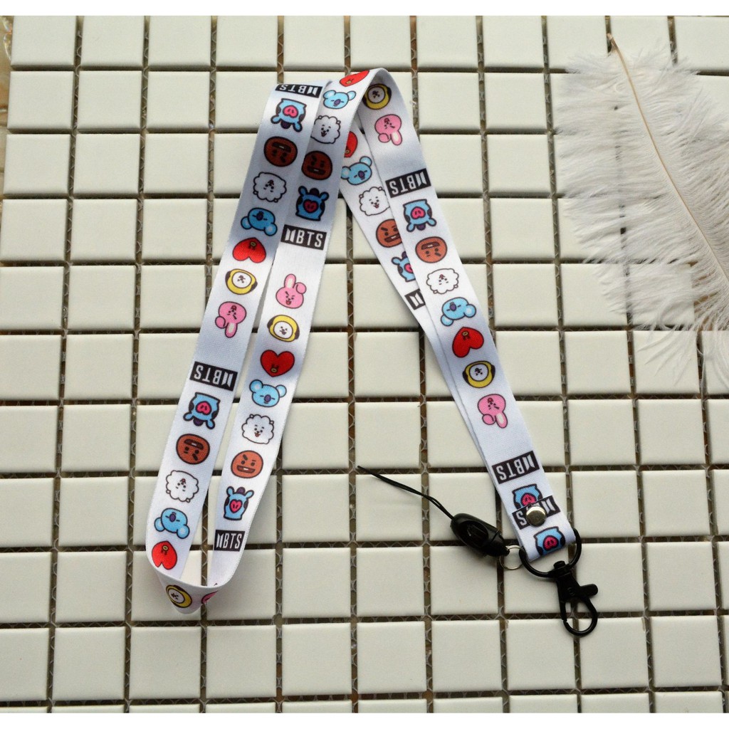 Dây đeo in tên các thành viên nhóm BTS chất lượng cao