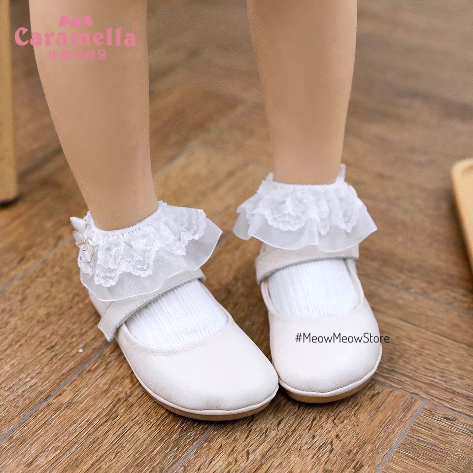 Hộp 4 đôi vớ em bé cao cấp hãng Caramella chất vải cotton mềm mại co giãn