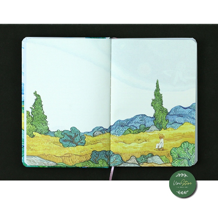 Sổ tay bìa cứng phong cách hoạt họa - sổ ghi chép chủ đề họa sĩ thiên tài Vincent Van Gogh