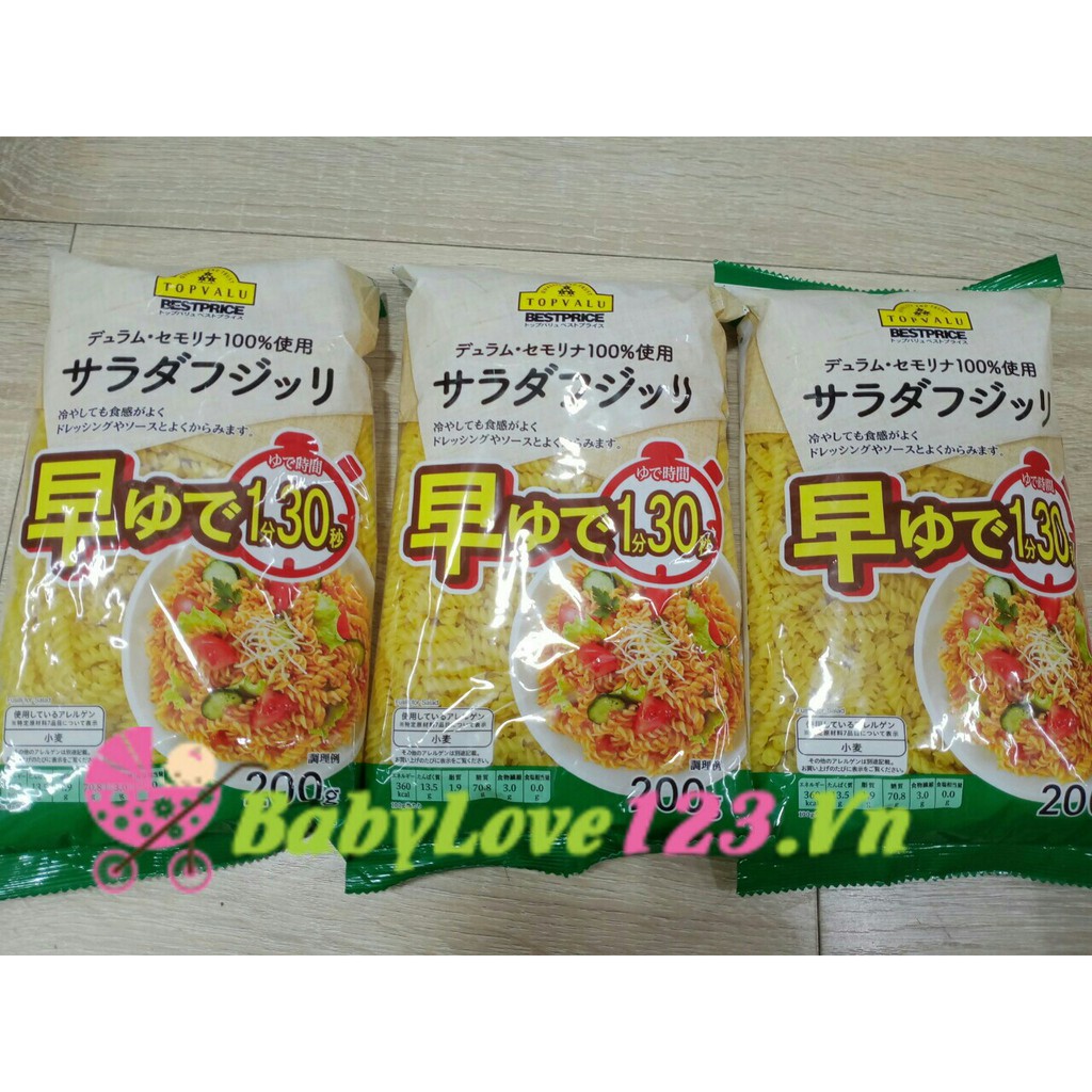 Nui Topvalu Nhật Bản gói 200gr cho bé 9 tháng trở lên