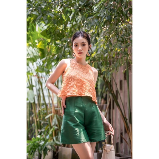 Ceci Cela - Áo Xop Lửng Năng Động / Quần Short Ống Rộng Color