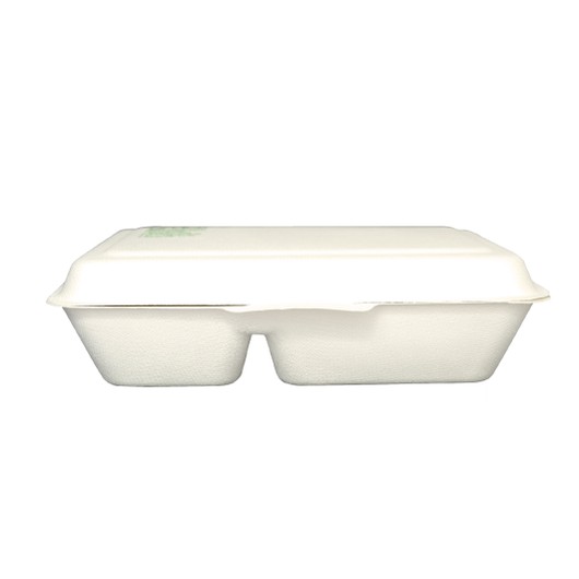 Hộp cơm bã mía Chữ Nhật 2 ngăn 1000ml -500 cai