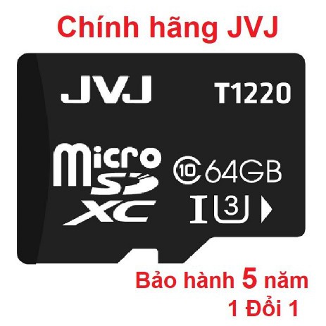 Thẻ nhớ microSD JVJ 64GB U3 Class 10 - Chuyên dụng cho Camera