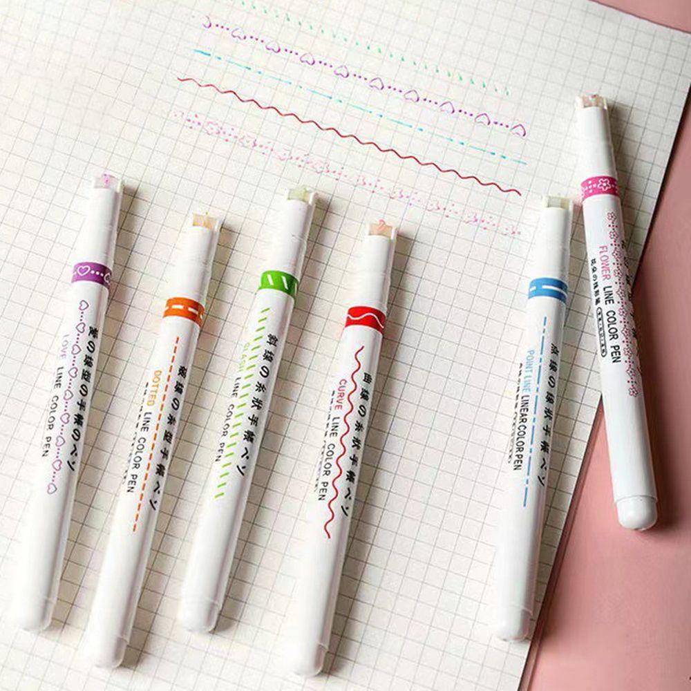 Ynatural Bút Bắt Sáng Dạng Cong Vẽ Đường Viền Hoa Graffiti Nghệ Thuật