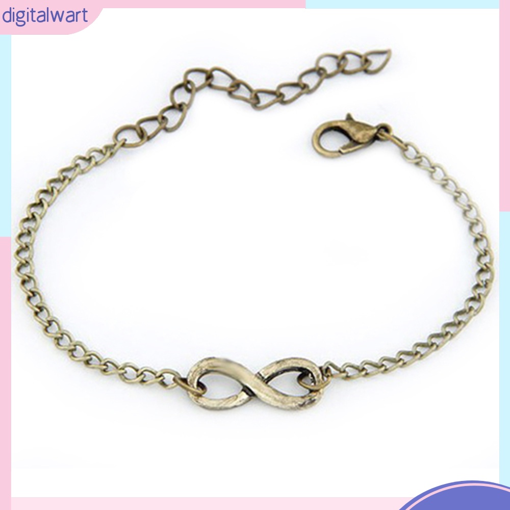 Vòng tay dây xích họa tiết vô cực dễ thương cá tính dành cho nữ