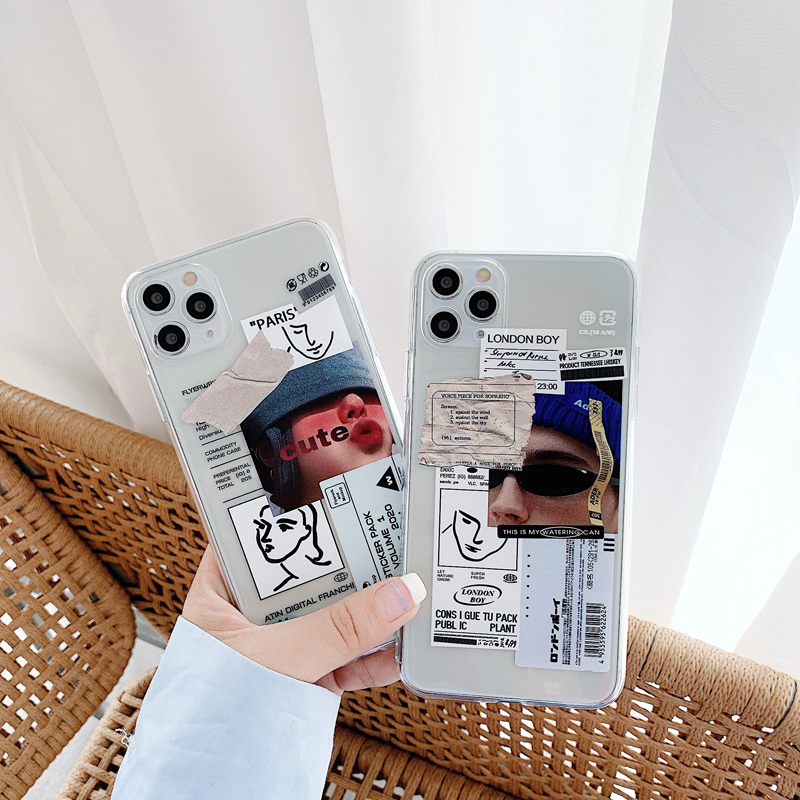 Ốp điện thoại mềm phong cách retro sáng tạo cho Iphone 11 PRO MAX X XS MAX Xr 8/SE2 7plus | BigBuy360 - bigbuy360.vn