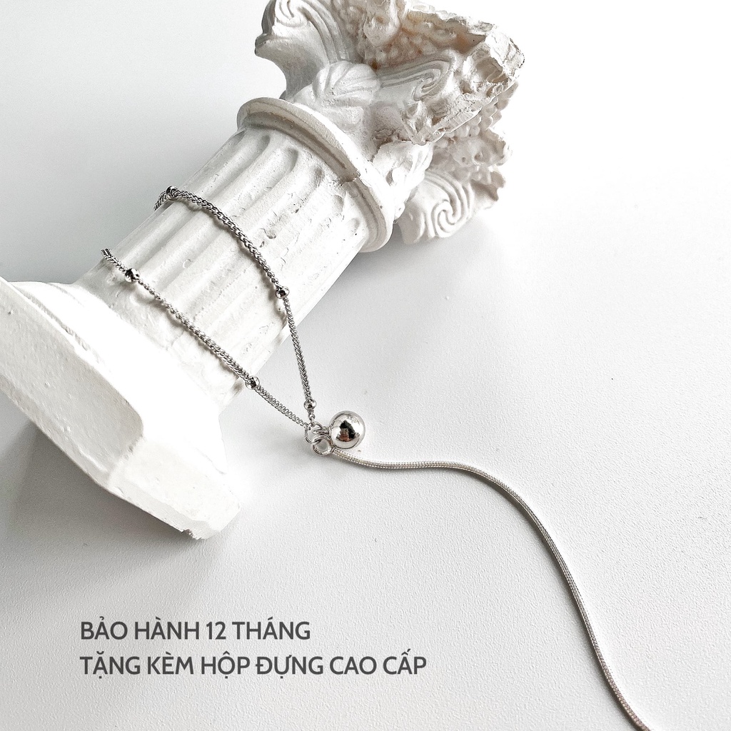 Vòng tay nữ Miuu Silver, lắc tay bạc 925 xinh xắn với dáng layer bắt mắt Sara I