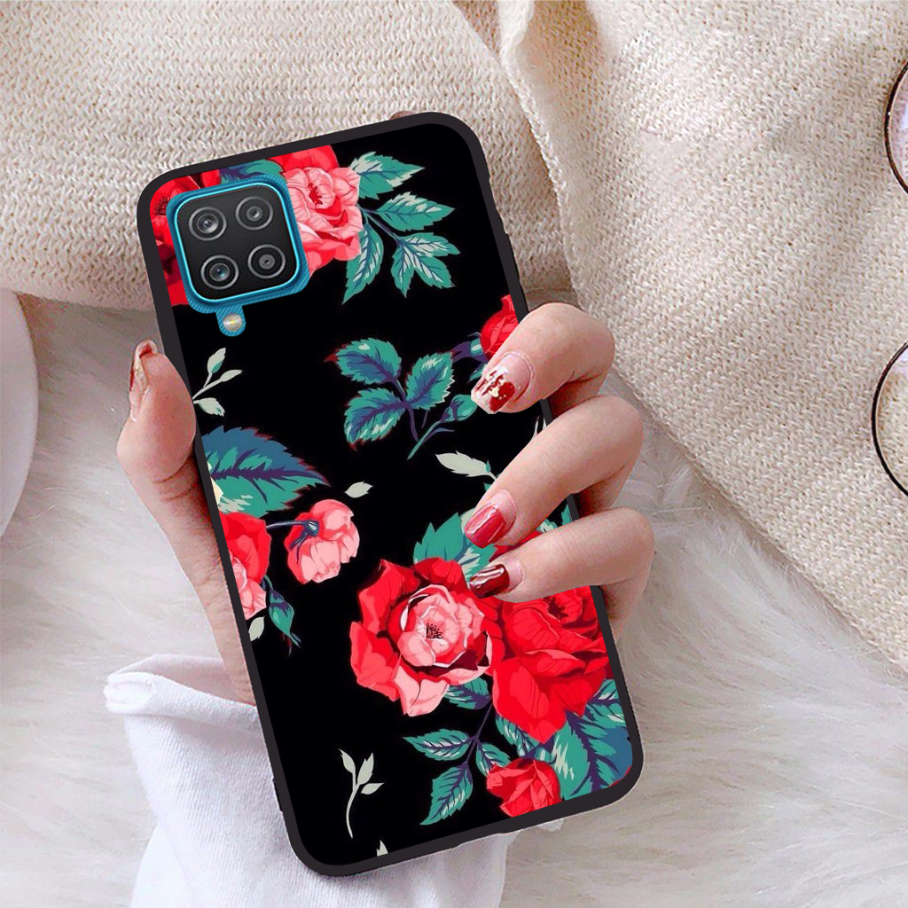 Ốp lưng Samsung Galaxy A12 viền dẻo TPU BST Hoạ Tiết Hoa