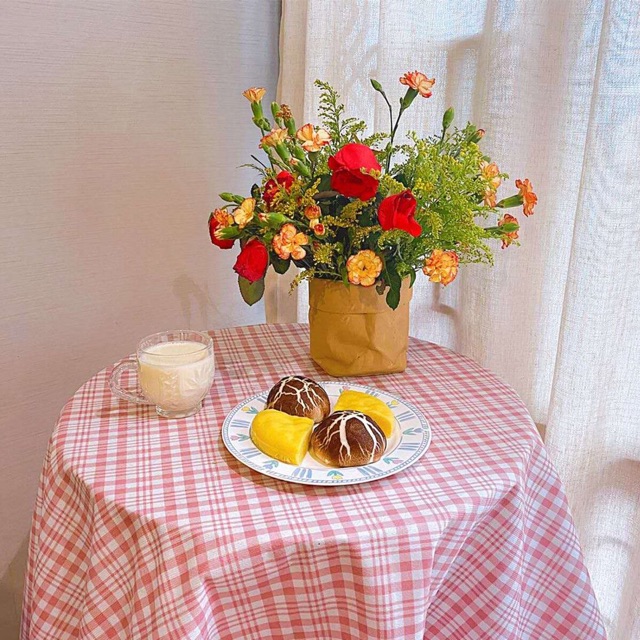 Khăn vuông trải bàn, thảm picnic kẻ sọc vintage -may.decor- | BigBuy360 - bigbuy360.vn