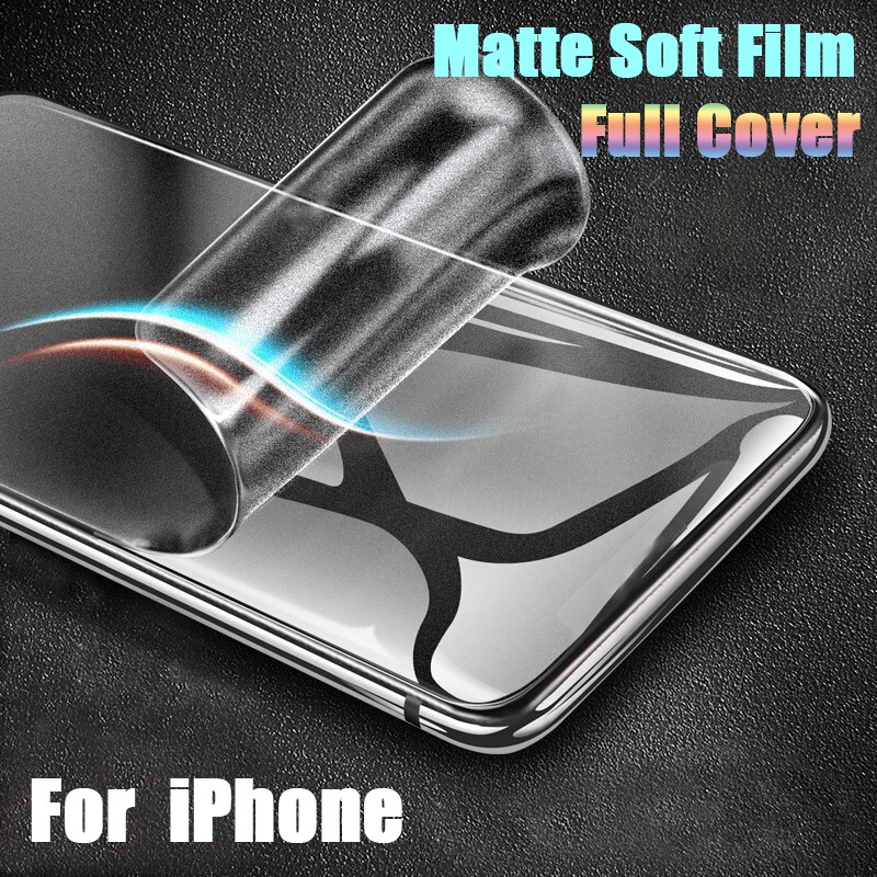 Miếng dán màn hình nhám trắng mềm thích hợp cho Iphone 11 13 14 15 Pro 12 Mini 6 6s 7 8 Plus X Xs Max Xr