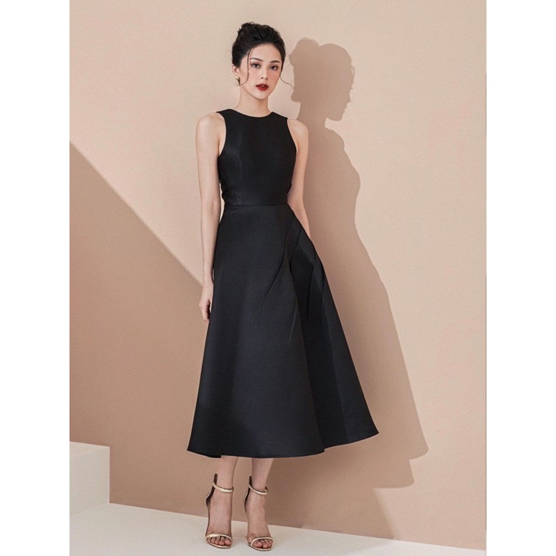 Đầm dự tiệc đầm sang trọng đầm dáng xoè hở lưng nơ Taffeta cao cấp - MN104 - Đầm Váy Mina | BigBuy360 - bigbuy360.vn