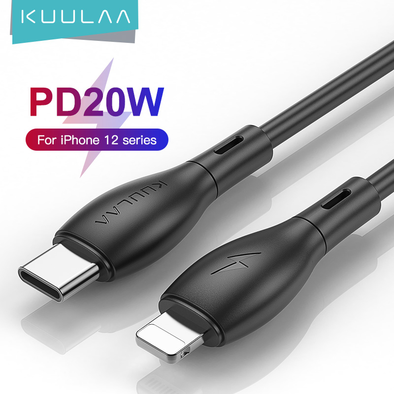 Cáp Lightning sang USB Type-C KUULAA hỗ trợ sạc nhanh cho iPhone 12 Mini 12 Pro Max 11 8 7 Macbook iPad PD 20W 18W