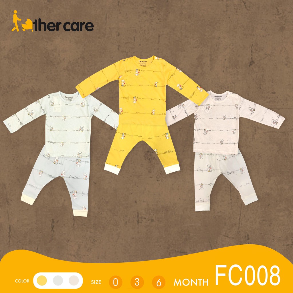 Bộ Quần Áo FatherCare em Cài vai bo DT - Chuột Little One FC837