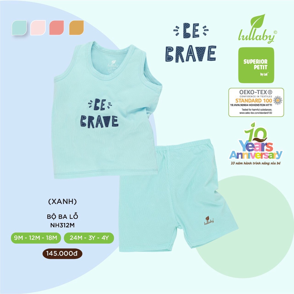 [ LULLABY 2022 ] Bộ ba lỗ chất liệu petit NH312M