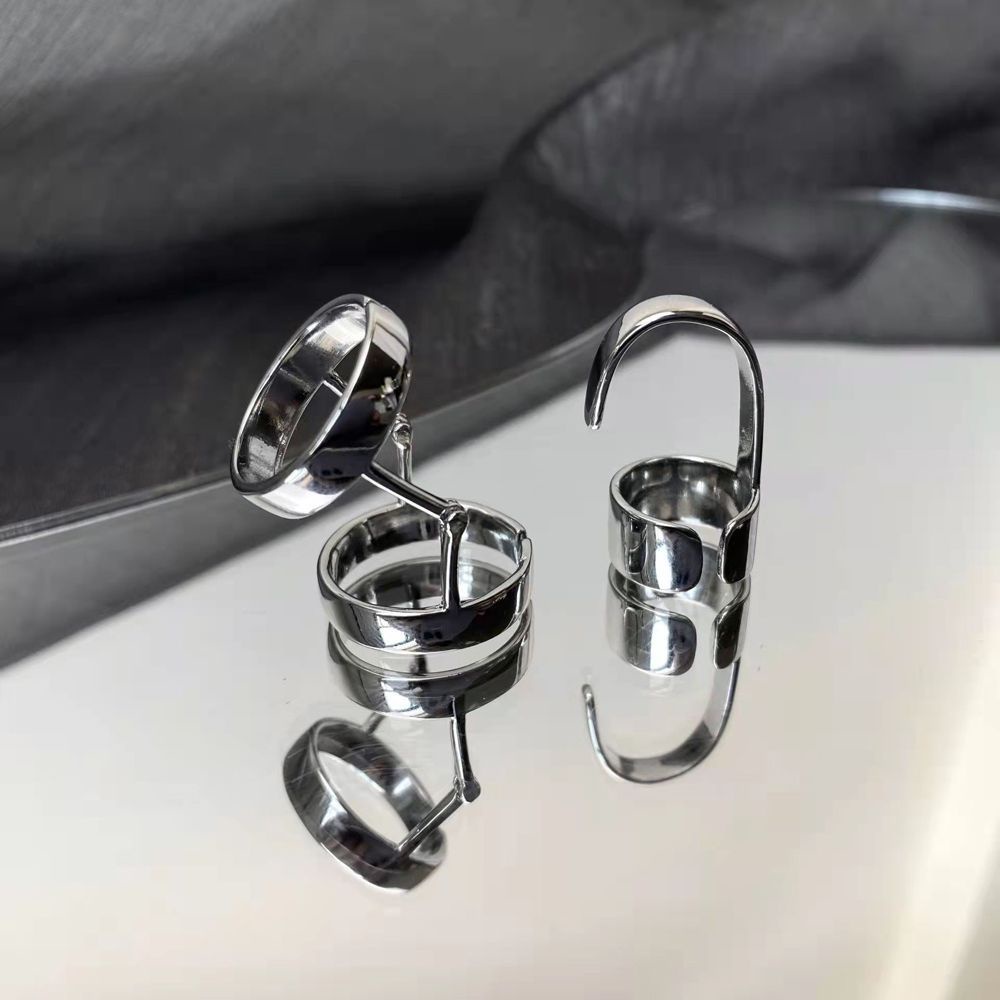 Nhẫn đeo ngón tay phong cách hình học thời trang ấn tượng