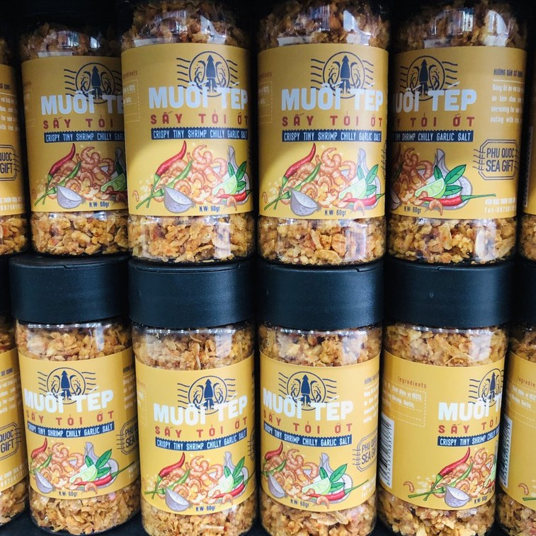 Muối tép sấy tỏi ớt 60g - Crispy tiny shrimp chilly garlic salt - ĐẶC SẢN PHÚ QUỐC (MUA 10 TẶNG 1) | BigBuy360 - bigbuy360.vn