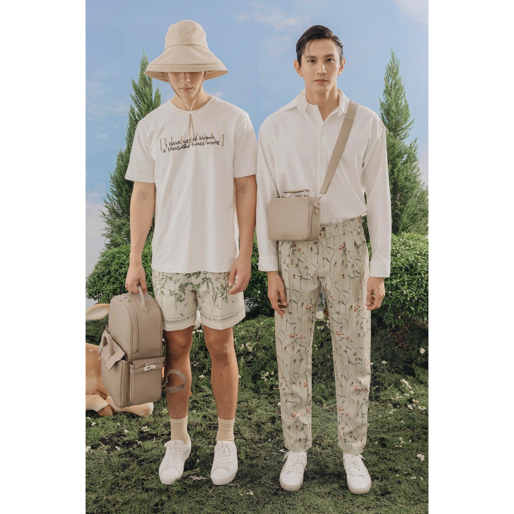 BLANKESPACE Quần Ngắn Garden Pants In Chuyển Nhiệt Kỹ Thuật Số Sắc Nét Thời Trang Nam Nữ Unisex