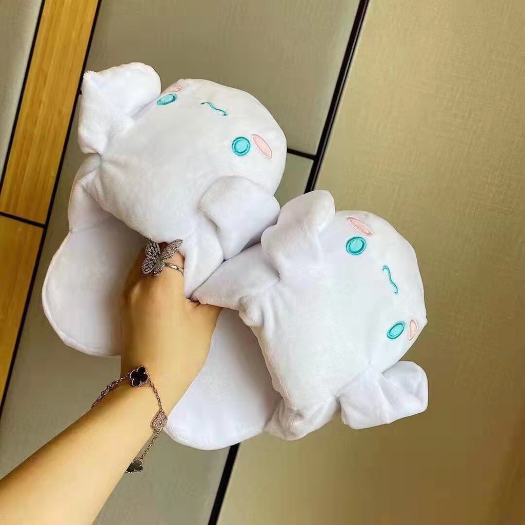 Dép Đi Trong Nhà Chất Liệu Cotton Mềm Mại Hình Chú Chó Cinnamon Đáng Yêu Cho Nữ