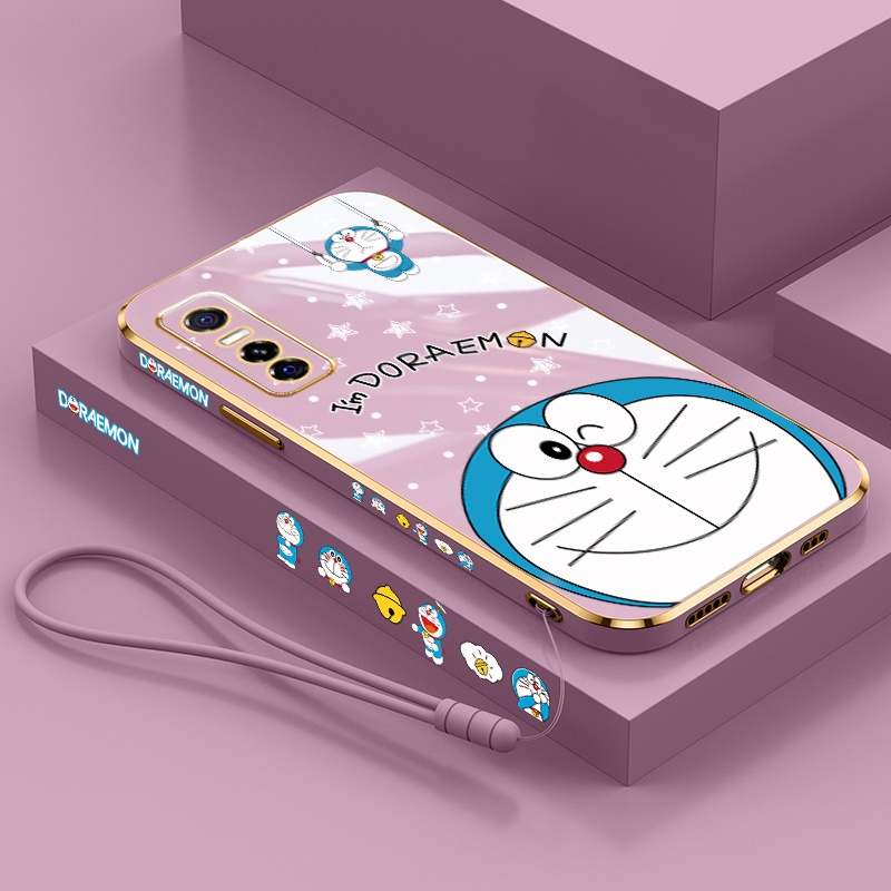 Ốp Điện Thoại Viền Vuông In Hình Doraemon Cho Samsung A13 A23 A33 A53 A73 5G A54 A34 5G