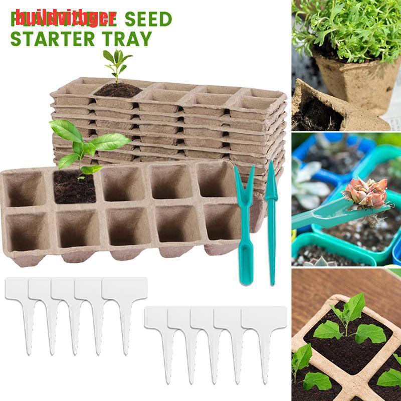 {buildvitbger}10PCS Paper Pots Plant Starters Seedling Herb Seedling Cup Kit Eco-Friendly Home HGA