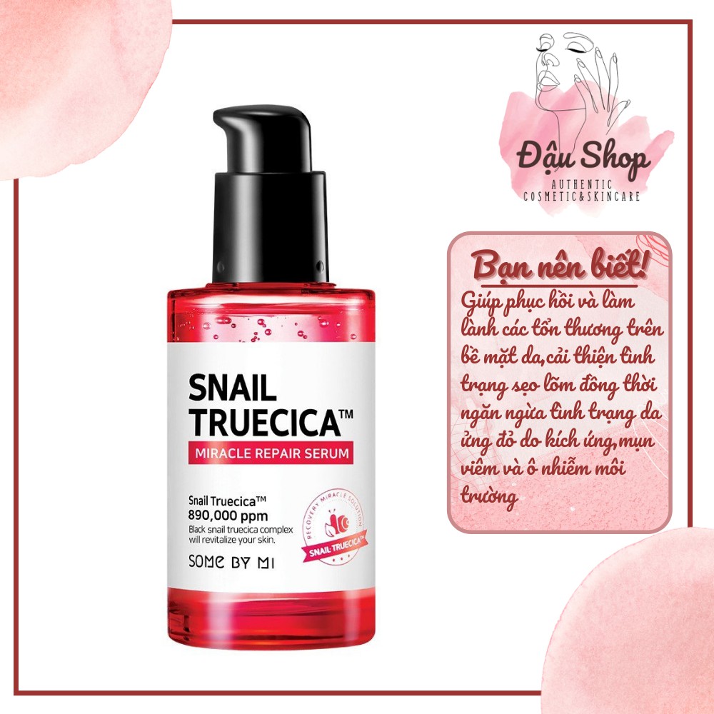 Tinh chất ốc sên phục hồi da SOME BY MI snail truecica miracle repair serum 50ml