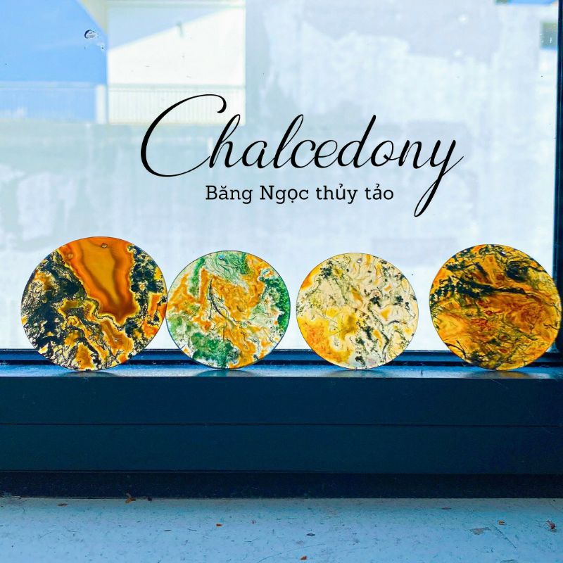 Mặt dây chuyền băng ngọc thủy tảo tự nhiên