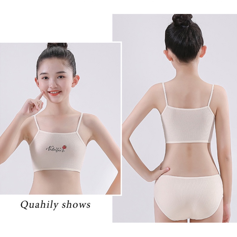 Bộ Đồ Lót Không Tay Thoáng Khí Dành Cho Bé Gái