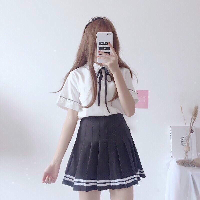 Chân Váy Ngắn Xếp Ly Trẻ Trung Năng Động(cv xếp ly trơn soc (KÈM ẢNH THÂT) | BigBuy360 - bigbuy360.vn