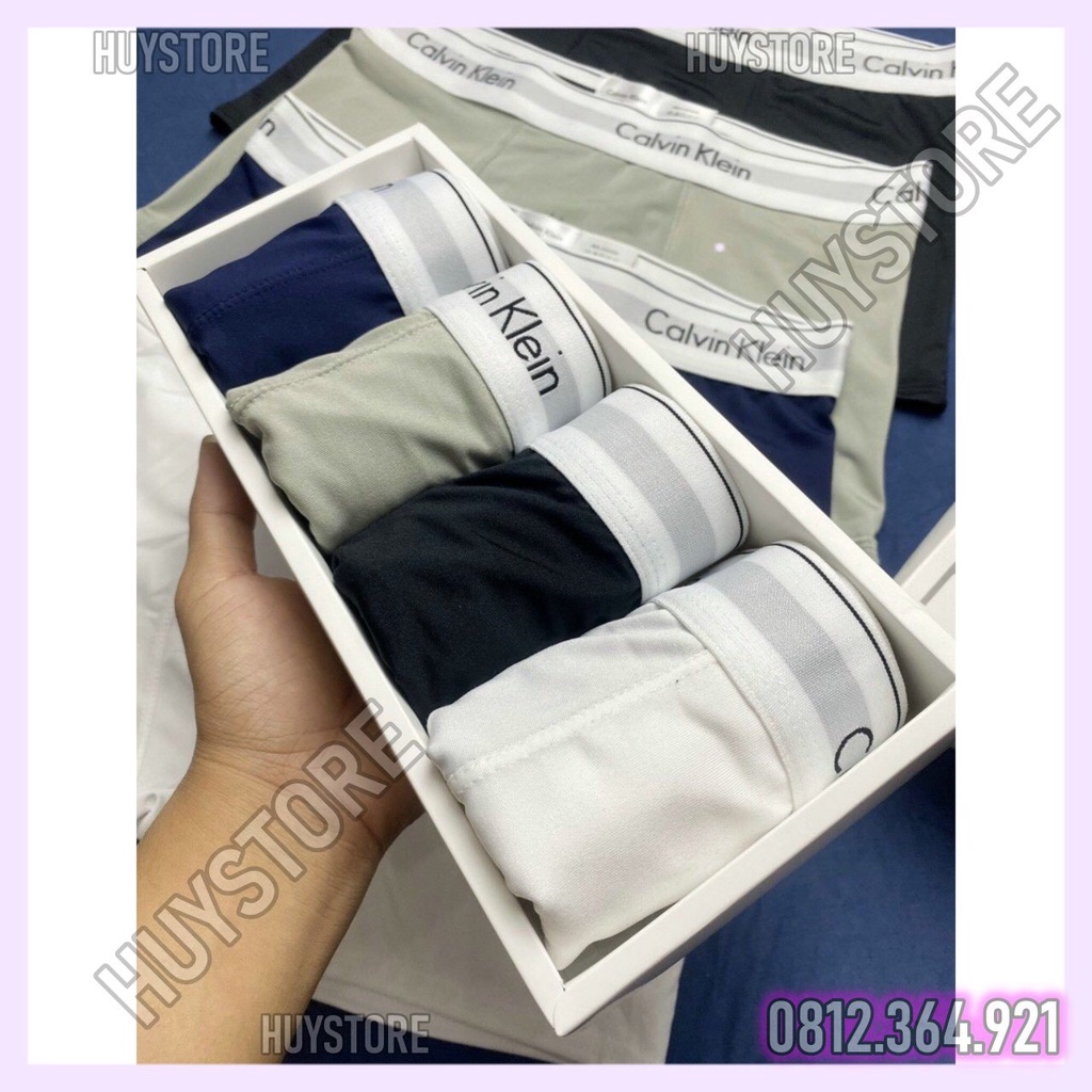 {BIG SALE BOXER} Quần Lót Nam C.A.L.V.I.N  Boxer Thun Lạnh, Quần Sịp Đùi Nam CK Cao Cấp Thoáng Mát, co giãn tuyệt đổi,