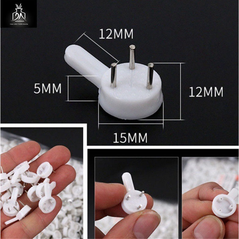 Combo 10 đinh 3 chân treo đồ không cần khoan tường, treo ảnh phòng khách