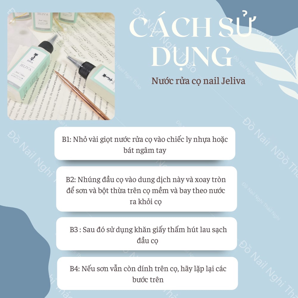 [Mã 254FMCGSALE giảm 8% đơn 500K] Nước rửa cọ nail Jeliva