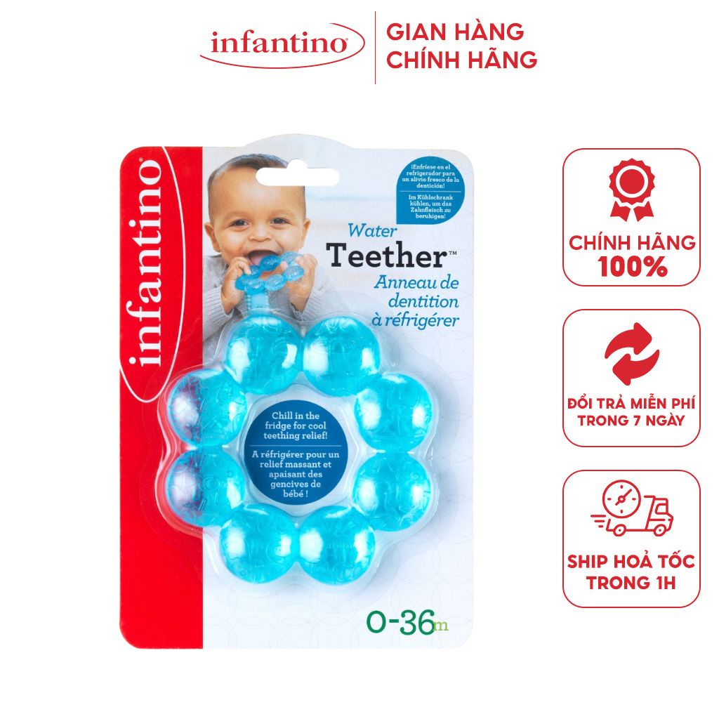 Gặm Nướu Nước INFANTINO WATER TEETHER Dành Cho Bé Trong Thời Kỳ Mọc Răng Giúp Giảm Đau Dịu Lợi An Toàn Khi Dùngg