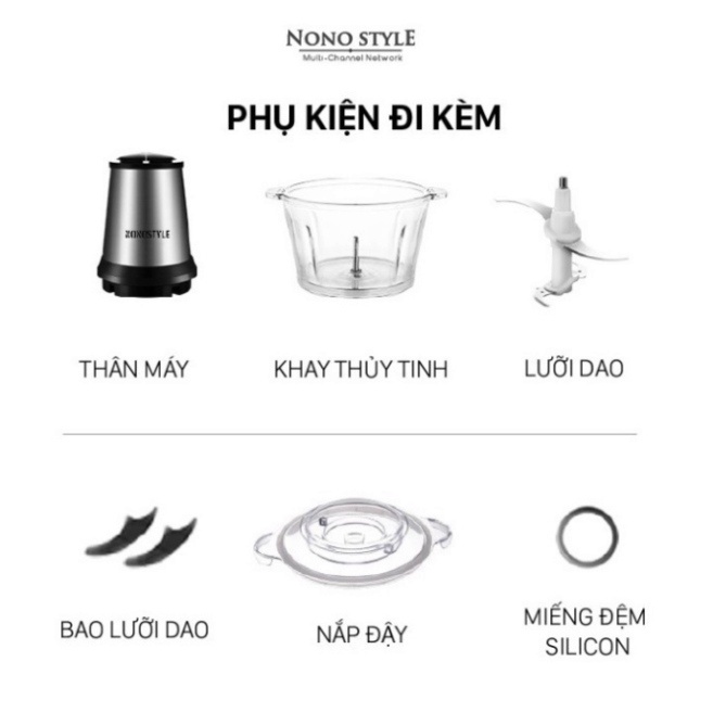 Máy xay thịt thực phẩm đa năng - Thiết bị xay trộn nghiền cho gia đình - BH 6 THÁNG