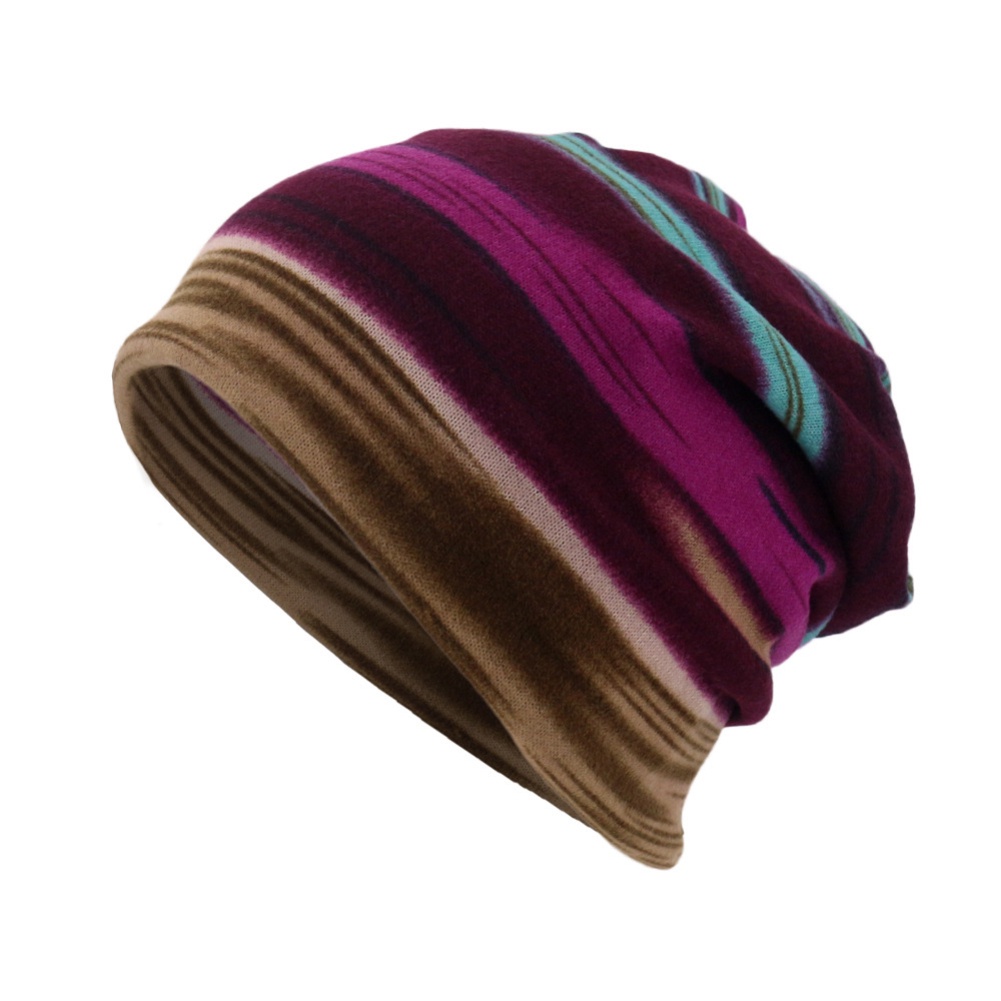 Mũ Turban Hai Lớp 2 Trong 1 Họa Tiết Kẻ Sọc Thời Trang Mùa Đông Cho Nam Và Nữ