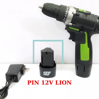 Pin 12v li-lion dung lượng 1.5ah - pin 12v cho các dòng máy khoan pin 12v hitachi makita maktec,bosh,....