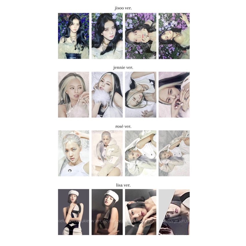 Bộ ảnh in hình album The Album của nhóm nhạc BLACKPINK phiên bản phát hành tại Nhật