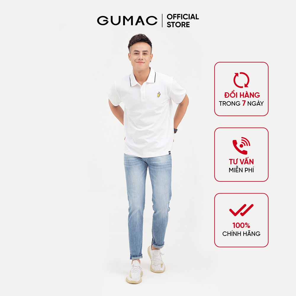 [Mã WABRGD12 giảm 10% đơn 250K] Quần jean nam wash GUMAC màu xanh, siêu ngầu QJNB787