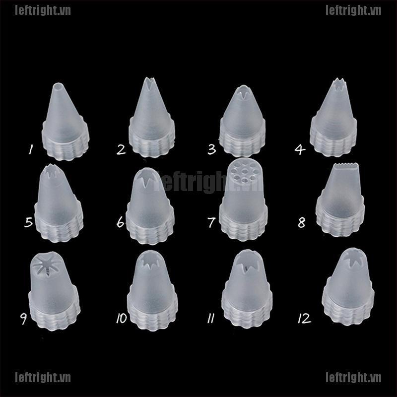 Set 12 Đuôi Bắt Kem Bằng Nhựa Dùng Trang Trí Bánh