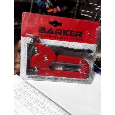 Súng bắn ghim - Kìm bắn đinh ghim cầm tay có tăng lực, đa năng, tiện dụng - ghim 16/6 - Kềm bắn gỗ (Đỏ)