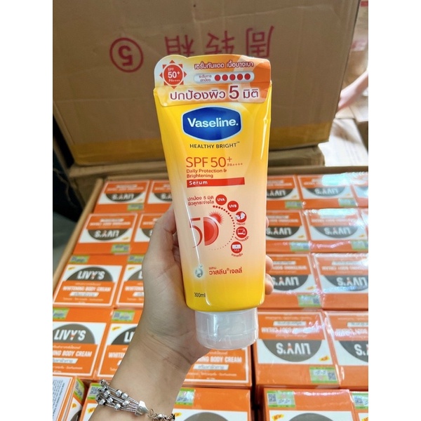 Dưỡng thể Vaseline Healthy Bright Gluta- Hya Serum Burst Lotion 10x