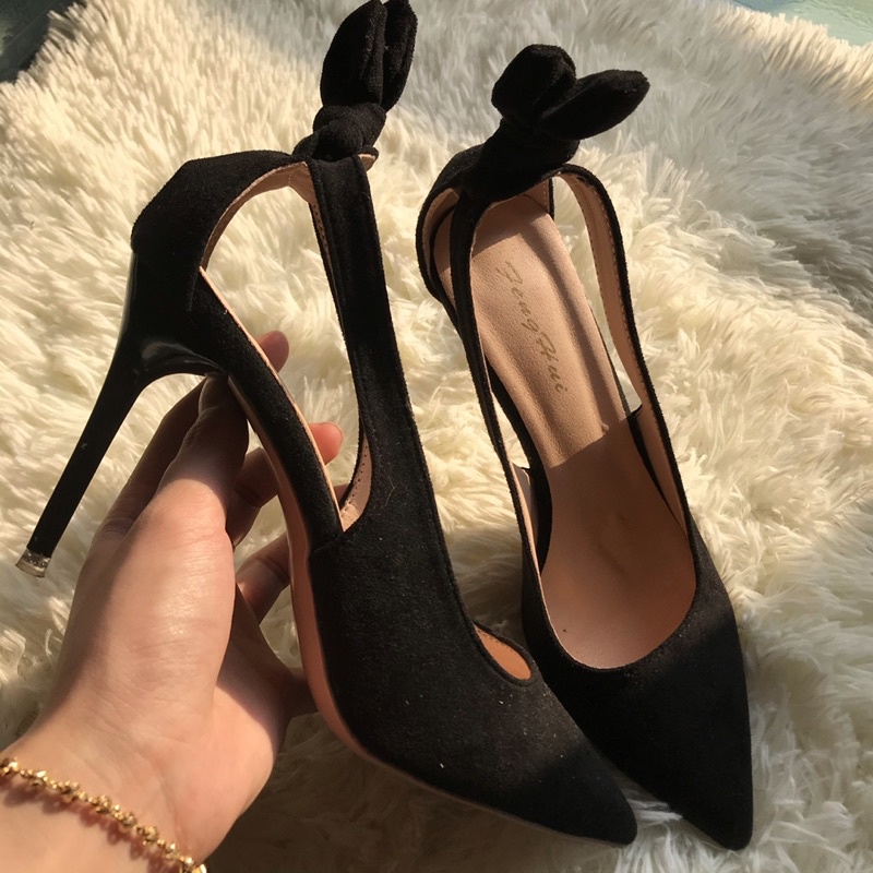 Pass giày cao gót đuôi nơ 10cm