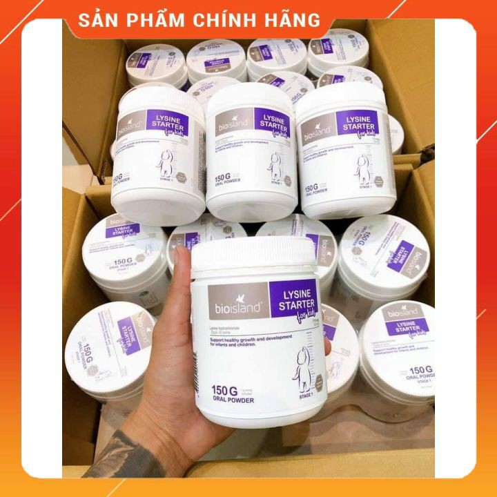 Bột BIOISLAND LYSINE STARTER FOR KIDS 150 gr 🔥𝐍𝐄𝐖🔥 hỗ trợ Tăng Chiều Cao cho bé shopnguyenanh88