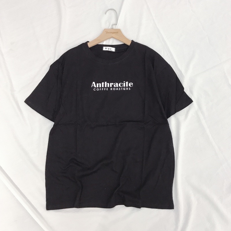 Áo Thun Anthracite Form To Rộng Hàng Quảng Châu Hb80 Thun Khô Mỏng Mát Thun Khô Mỏng Mát