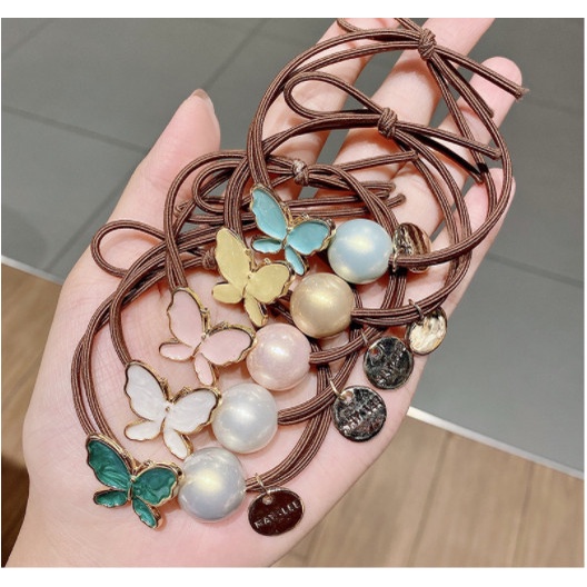 [XẢ HÀNG] Dây cột tóc nâu hình tim, động vật cute phong cách Hàn Quốc nhiều mẫu lựa chọn