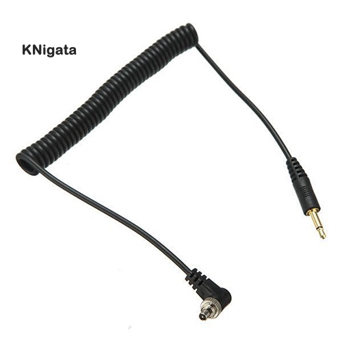 {KNK} PC Male Sync to 3.5mm Plug Cable Cord with Screw Lock for Studio Flash Light