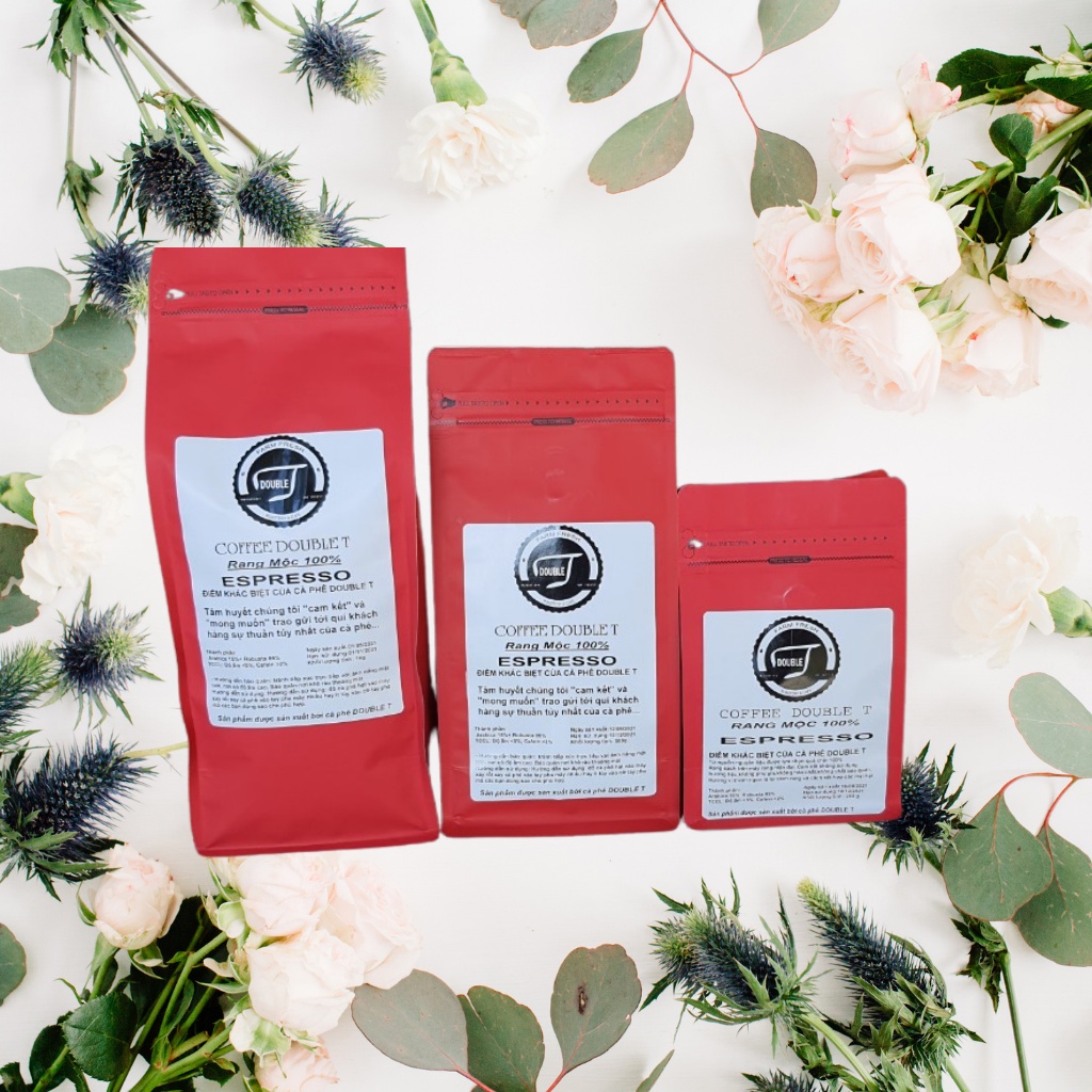 Cà Phê Nguyên Chất Pha Máy Double T, Cà Phê Hạt Rang Mộc- Double T Coffee