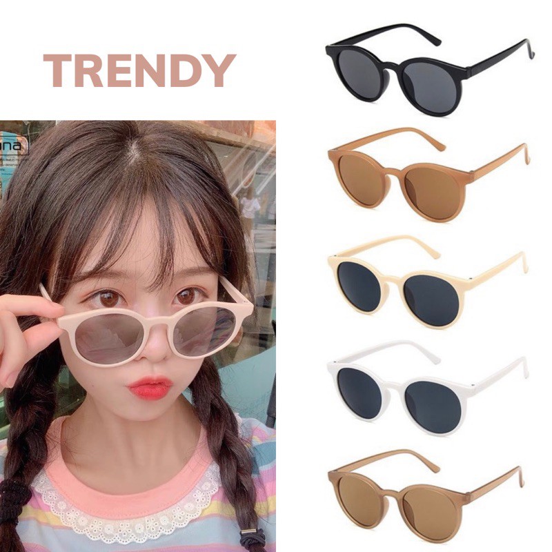 [Mã SKAMSALE07 giảm 10% tối đa 100K đơn 150K] Kính mắt tròn hot trend Trendy K176