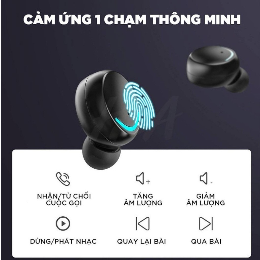 Tai Nghe Bluetooth True Wireless F9 PRO Bluetooth 5.0 | Bản Quốc Tế | Cảm Ứng | Chống Nước( Mẫu mới)